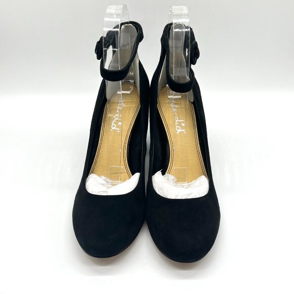 Splendid Womens 7.5M Rosie Black Suede‎ Leather Heels Pumps Shoes - Picture 2 of 13